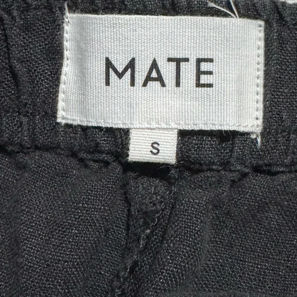 Mate the Label Linen Pull On Shorts Black Small  Classic Summer Vacation Coastal - Picture 3 of 5